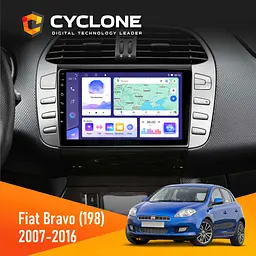 Штатна магнітола Fiat Bravo (198) 2007-2016 Cyclone C9-011 4x64, DSP Cyclone (НФ-00008672)
