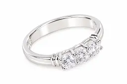 Золота каблучка з трьома діамантами К-0835 20.5