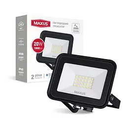 Прожектор світлодіодний MAXUS FL-04 20W 5000K