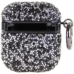 TPU чохол Bling World Rock Diamond для навушників AirPods 1/2 Чорний - мініатюра 2
