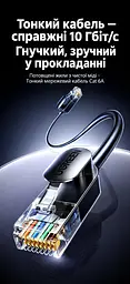 Мережевий кабель UGREEN NW122 3 м патч-корд Ethernet RJ45 штекер на RJ45 штекер Cat 6A до 10 Гбіт/с неекранований U/UTP круглий діаметром 2,8 мм жили з чистої міді позолочені контакти смуга частот 500 МГц чорний (70653) - мініатюра 10