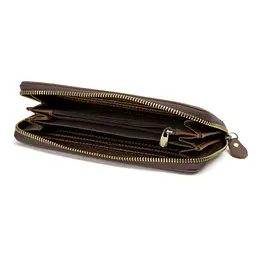 Шкіряний клатч із вінтажної шкіри Tiding Bag t4007-1DB - мініатюра 4