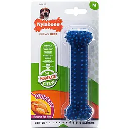 Nylabone Moderate Chew Dental Bone 14.6x4.4x3.2 см жевальна іграшка кістка для собак смак курки