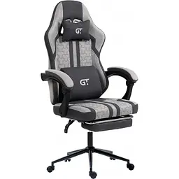 Геймерське крісло GT Racer X-2337 тканинне сіре [174660] - мініатюра 3