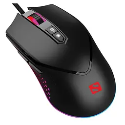 Мишка Sandberg Azazinator Mouse 6400 RGB, ігрова, 6400dpi., 7кн.Huano, чорна - мініатюра 3