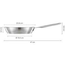 Сковорода Fiskars All Steel Pure матова 24 см (1065627) - мініатюра 4