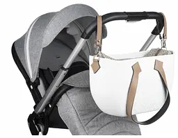 Сумка для коляски Nuvita MyMia, шкіра, білий (NV8801G/02RH/23T/13T/33T) - мініатюра 6