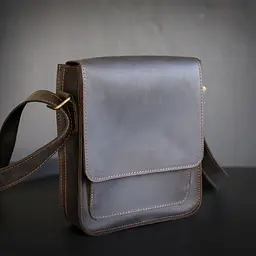 Чоловіча шкіряна сумка GS 23*21*6 см коричнева (КЛ 001 кор) 200 - мініатюра 7
