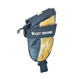 Велосумка підседільна West Biking YP0707366 14х7х6.5 см 0.3л чорно-коричневий (G0001997) - мініатюра 7