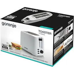 Тостер Gorenje 850 Вт функц. розморожування автовідключення пластик білий - мініатюра 9