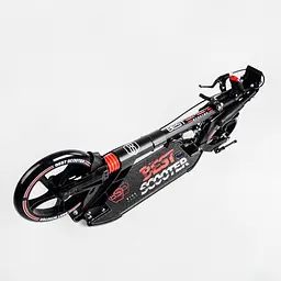 Самокат Best Scooter складаний 49х14х93-103 см Чорно-червоний 000231306 - мініатюра 6