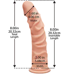 Фалоімітатор Doc Johnson The D Ragin D 8 Inch Without Balls ULTRASKYN - мініатюра 2