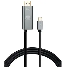 Кабель мультимедійний USB-C to DisplayPort 1.5m v1.4 8K60Hz PD 100W port Vinga (VCPVCCD1415PD)