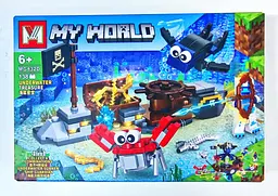 Конструктор 4 в 1 My World MG832D Minecraft ігровий набір Underwater Treasure Підводні скарби 138 деталей