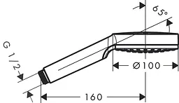 Ручний душ Hansgrohe Crometta 1jet 26331400, Білий - мініатюра 2