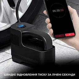 Портативний компресор Yaoen 217 Digital 150PSI (YPSCD7515B 5385) Чорний - мініатюра 6