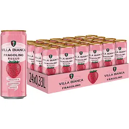 Упаковка сидру Villa Bianca Fragolino Rosso 7-8.5% 7.92 л з/б (0.33 л х 24 шт.)
