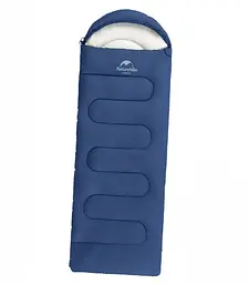 Спальник Naturehike Y150 (NH21MSD08) +11°C - з капюшоном - лівий - темно-блакитний