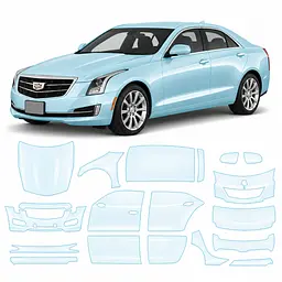 Антигравійна захисна бронеплівка за лекалами для Cadillac ATS I 2013-2019 - повний кузов