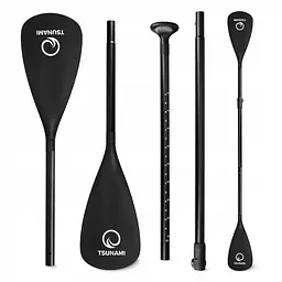 Весло для SUP дошки TSUNAMI 2 в 1 160-225 см регульоване, складне Black (P-5907739316431) - мініатюра 2