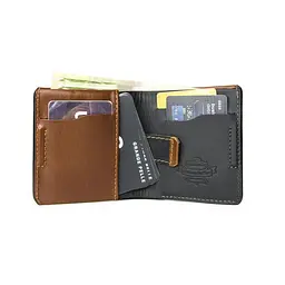 Чоловічий шкіряний гаманець GRANDE PELLE 10х10х2 см acs0029266 - мініатюра 2