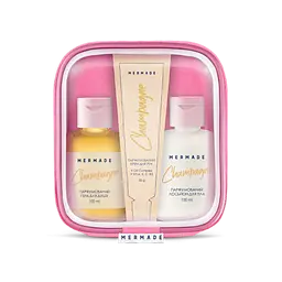 Набір Mermade Сhampagne Body Care: лосьйон для тіла 100 мл + гель для душу 100 мл + крем для рук 30 г + косметичка - мініатюра 2
