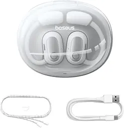 Навушники Baseus Eli Sport 1 Open-Ear TWS Earbuds Stellar, IPX4, BT5.3, 65mAh, 600mAh, 7.5h, White A00064400221-00 - мініатюра 6