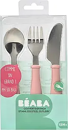 Набір столових приборів Beaba Babycook, 3 предмета, рожевий (913462) - мініатюра 2