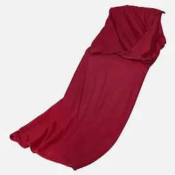 Теплий плед з рукавами флісовий Ковдра-плед унісекс Snuggie 140х190 см бордовий