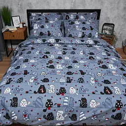 Підковдра Moon&Star Бязь Gold Люкс Feline Fun Євро 200x220 см - мініатюра 2