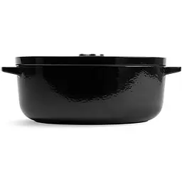 Гусятниця чавунна з кришкою KitchenAid 30 см 5.6 л чорна (CC006064-001) - мініатюра 2