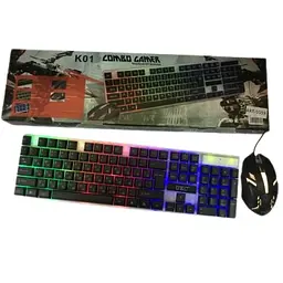 Комплект клавіатура та мишка UKC Combo Gamer K 01/M416 USB з LED підсвічуванням чорна (5559_284) - мініатюра 6