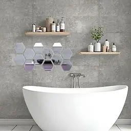 Дзеркальний декор Wall Sticker SW-00002513 акриловий самоклеючий 125х105 мм 12 шт. срібло - мініатюра 6