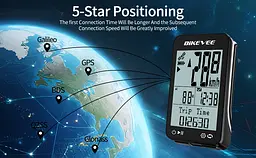 Велокомп'ютер GPS BKV-310 IPX7 LCD-2.4" підсвітка екрана (16 функцій) - мініатюра 8