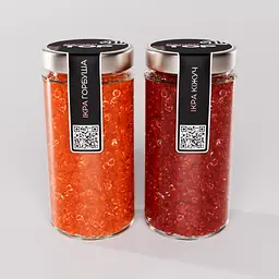 Ікра "Горбуша+Кіжуч" CapsFood імітована в Банці 500+500 г