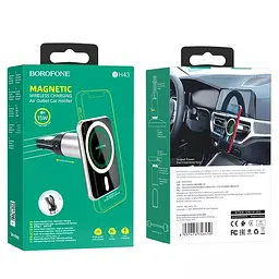 Автотримач Borofone BH43 Xperience з магнітною бездротовою зарядкою (37071-01_460) - мініатюра 4