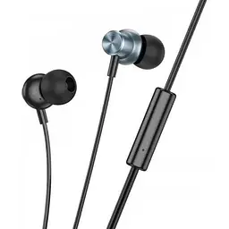 Навушники Hoco M110 Encourage metal universal earphones with mic чорні 6942007602938 - мініатюра 3