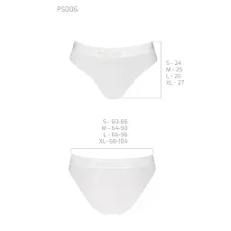 Трусики із прозорою вставкою Passion PS006 Panties white L - мініатюра 3