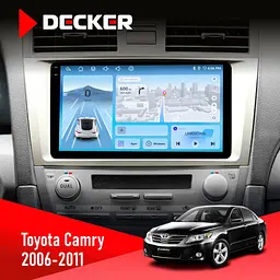 Штатна магнітола Toyota Camry 40 2006-2011 AMP Decker D9-010 6x128, DSP, 4G, 2K Decker (НФ-00006852)
