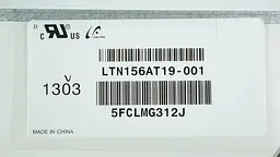 Матриця 15.6 LTN156AT19 1366х768, 40pin, LED, SLIM без дод. панелі , матова, роз'єм ліворуч знизу для ноутбука - мініатюра 2