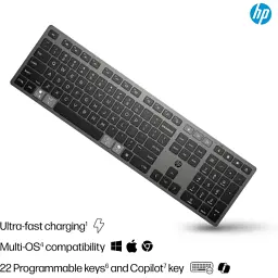 Клавіатура HP 720 Multi-Device Rechargeable Wireless/Bluetooth UA Black (9T5B1AA) - мініатюра 5