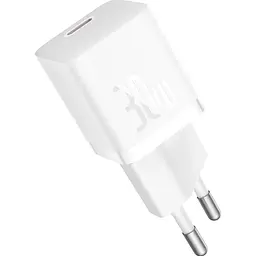 Мережевий зарядний пристрій Baseus GaN5 Fast Charger (mini) 1C 30W White (CCGN070502) [96290] - мініатюра 2