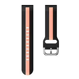 Ремінець для Samsung Galaxy Watch 5 40mm - чорно-рожевий ширина кріплення 20мм силікон Watchbands D2 Normal (W37-2WB31442811) - мініатюра 4