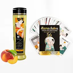 Масажна олія Shunga Erotic Massage Oil персик 240 мл - мініатюра 2