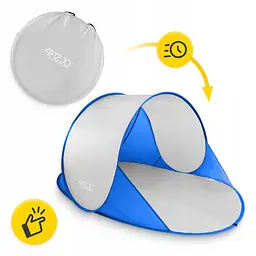 Намет пляжний 4FIZJO Pop-Up 195 x 120 см саморозкладний Blue/Grey (P-5905973405157) - мініатюра 3