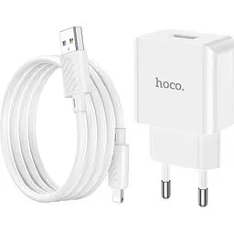 Зарядний пристрій HOCO C106A charger set(iP) White (6931474783899)