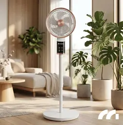 Підлоговий вентилятор MalTec Airly3000WH PRO, 60 Вт, із 3D-осциляцією, пультом, таймером та ароматерапією, 114856 - мініатюра 3