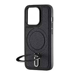 Чохол Jinduka Leather Ringo iPhone 15 Pro Black - мініатюра 4
