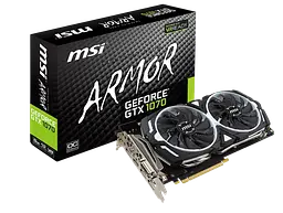 Відеокарта GeForce GTX 1070 8GB MSI Armor OC (GTX 1070 ARMOR 8G OC) Б/В