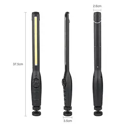 Акумуляторний LED ліхтар Bailong BL-821 з магнітом кліпсою та USB cвітлодіодний для кемпінгу 500 lm Чорний - мініатюра 4